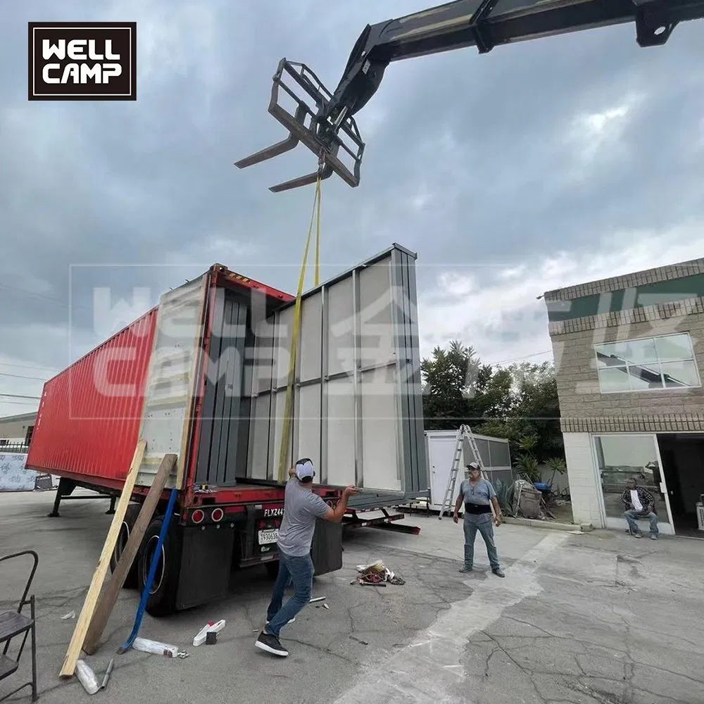 Alojamiento portátil para mano de obra en minería, fácil de transportar, de rápida instalación, resistente a las inclemencias del tiempo, para sitios de construcción móviles