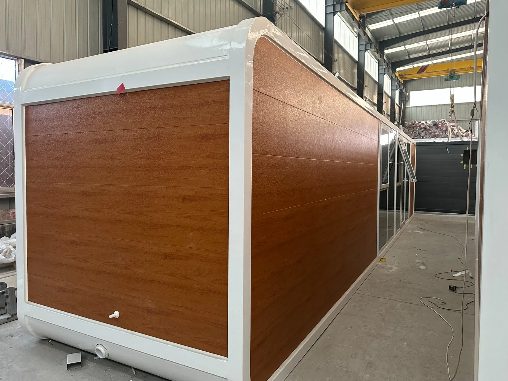 Cabaña Apple totalmente personalizada, cabaña móvil, pod prefabricado, cápsula de lujo modular, villa de glamping, unidad de ocio impermeable para parque turístico costero