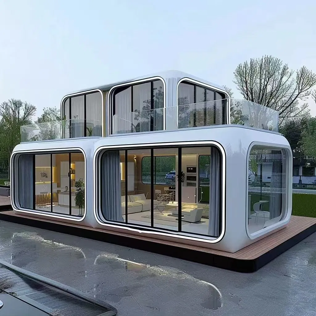 Casa Modular Apple Cabin Prefabricada Casa Pequeña Certificada CE Apple Cabin Resistente a Terremotos para Zonas Sísmicas Cabañas de Resort Turístico