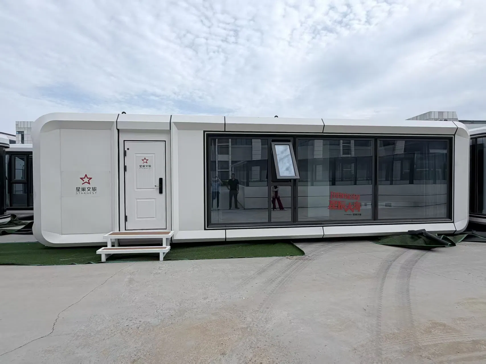 Casa Contenedor Portátil Modular Prefabricada Estructura de Acero Edificio Móvil Espacio
