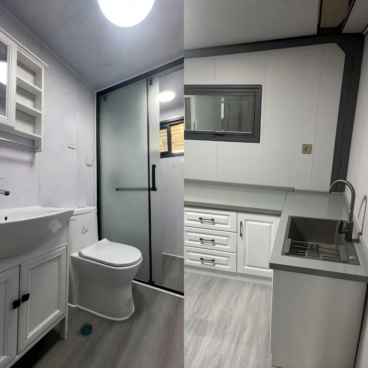 Taller modular portátil y ligero para oficina en el sitio de proyectos de construcción