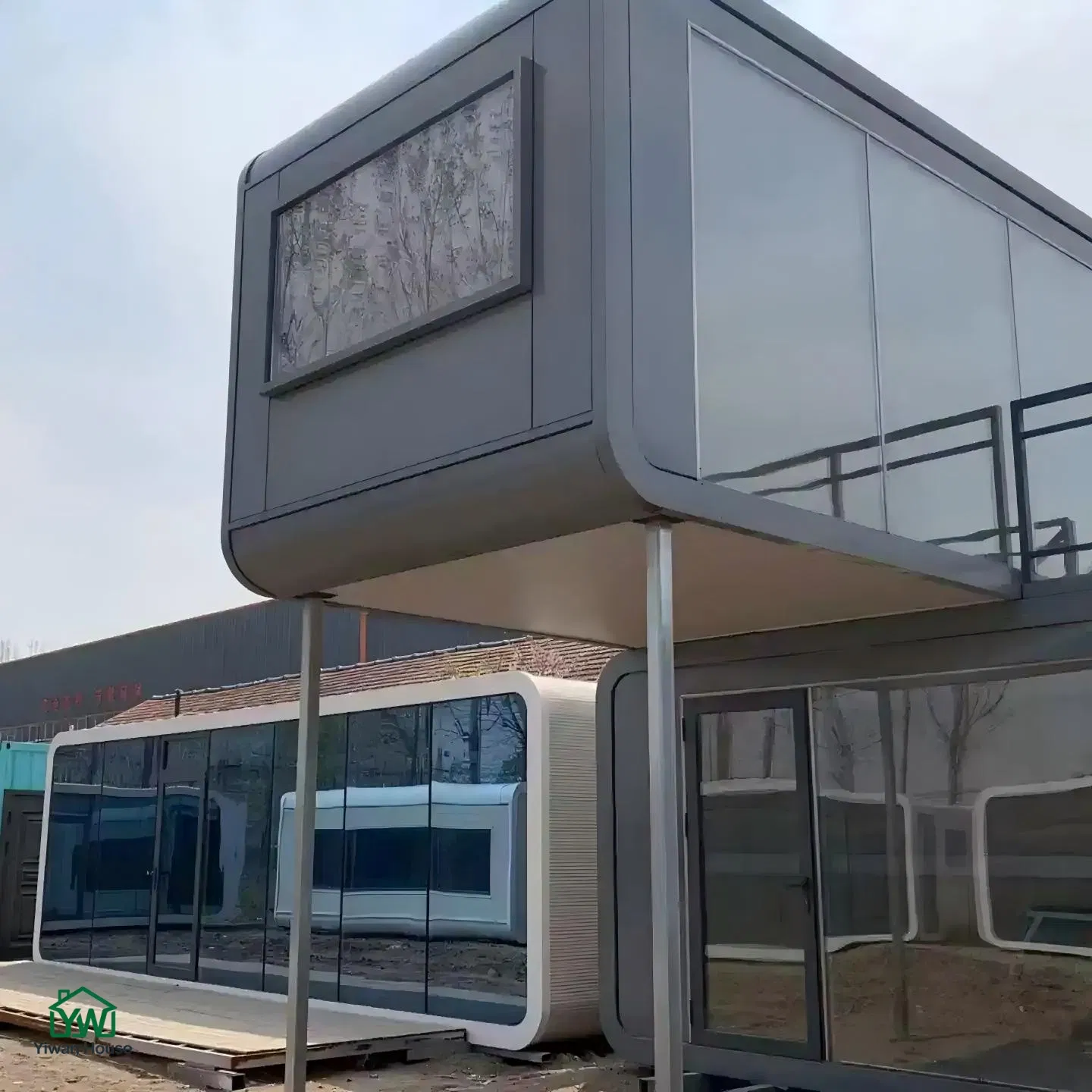 Casa pequeña prefabricada modular resistente al invierno de instalación rápida para vivir en un resort de esquí