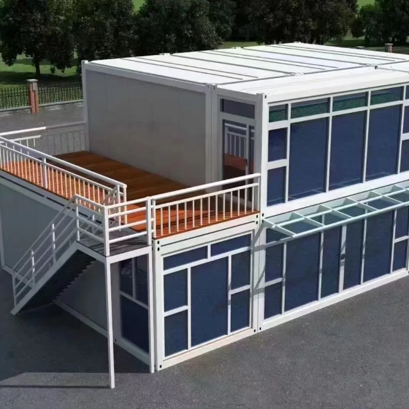 Revestimiento exterior y techado personalizables, cabaña modular personalizada para coincidir con la arquitectura local