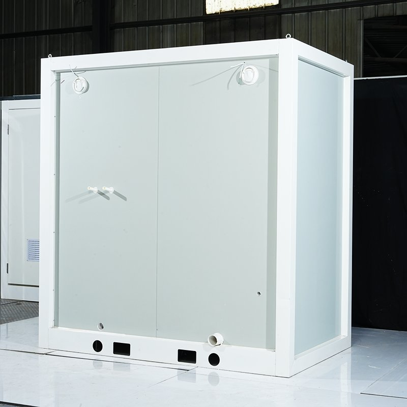 Unidades de inodoro portátil modular de alta calidad, prefabricadas, diseño moderno para uso al aire libre con solución de diseño gráfico