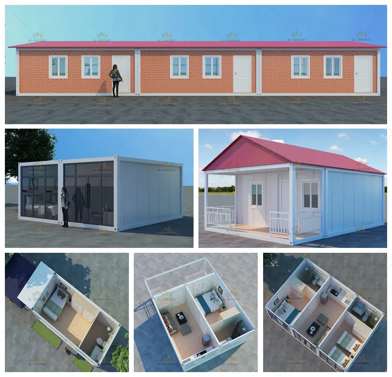 Unidades de vivienda temporales prefabricadas portátiles