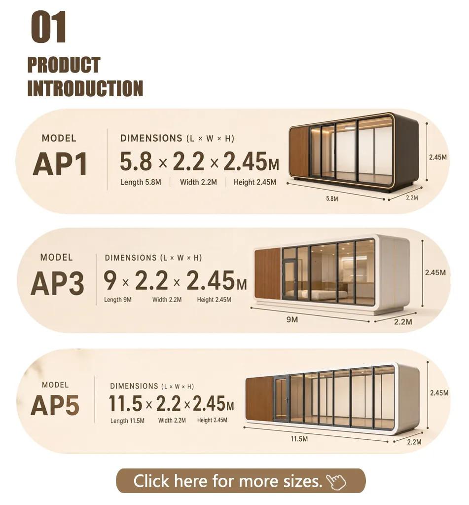 Casa Modular de Aluminio de Lujo para Apple, Pod Prefabricado, Casa Móvil, Espacio de Glamping, Alojamiento de Homestay, Cápsula Portátil, Cabina de Oficina, Unidad de Alojamiento Personalizada para Resort Turístico