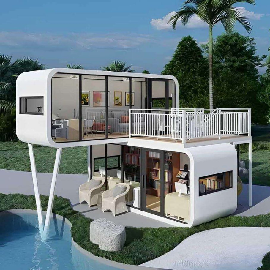 Casa Prefabricada Transportable de Manzana Plegable con Instalaciones de Soporte Completas