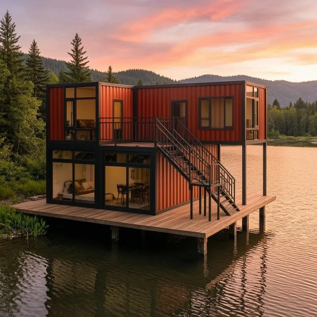 40FT Casa Contenedor Modular Prefabricada Expandible Portátil Plegable Lista