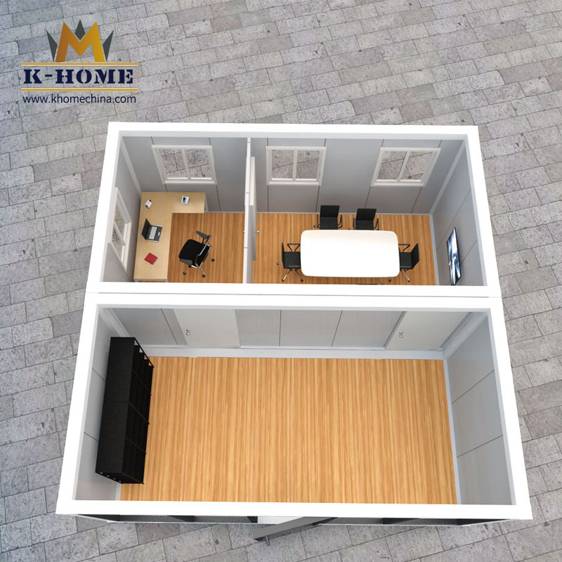 Oficinas de contenedores portátiles prefabricados para sitios de construcción