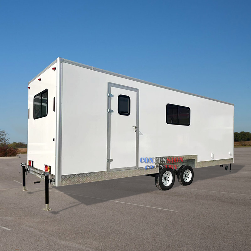 Casas de contenedores prefabricados de lujo y remolques de oficina portátiles, oficina de remolque para eventos móviles