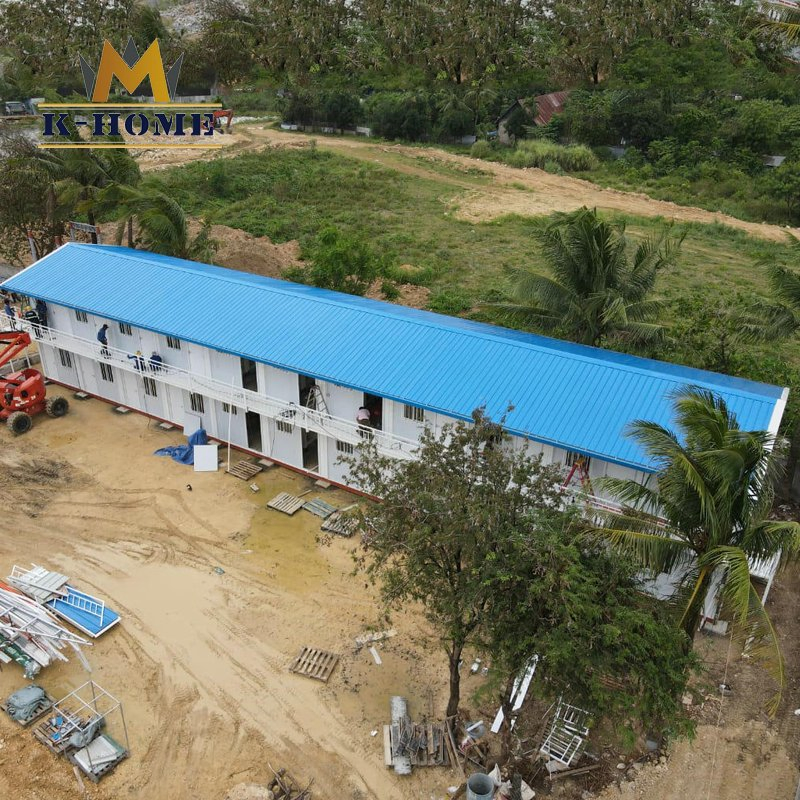 Casa prefabricada portátil impermeable para sitio de construcción en venta, alojamiento temporal