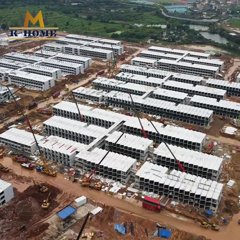Sitio de construcción dormitorio modular portátil oficinas prefabricadas contenedores en venta