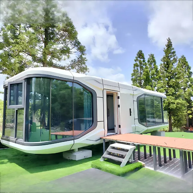 Cama y acabados de lujo de cápsula espacial