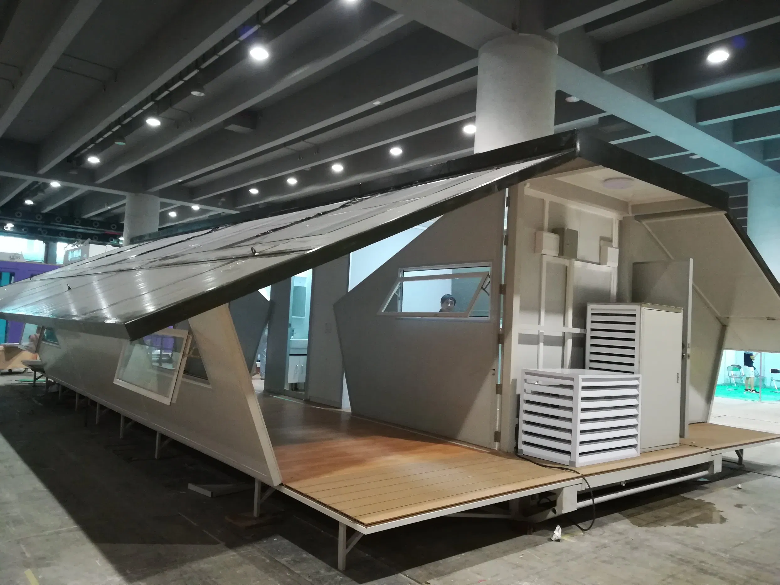 Oficina de almacén prefabricada portátil temporal de construcción en sitio