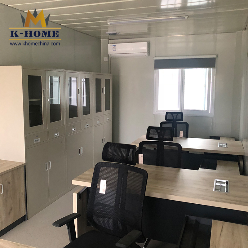 Cabina de oficina portátil para obras de construcción