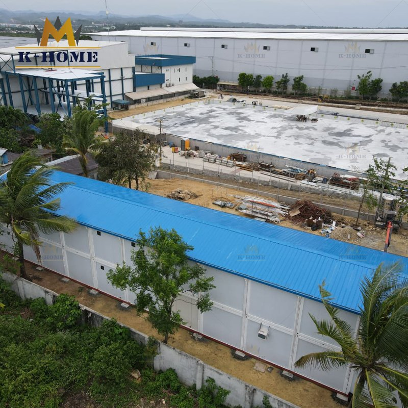 Casa prefabricada portátil impermeable para sitio de construcción en venta, alojamiento temporal