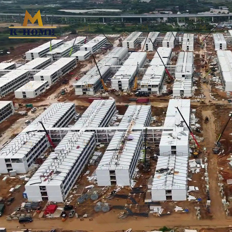 Sitio de construcción dormitorio modular portátil oficinas prefabricadas contenedores en venta