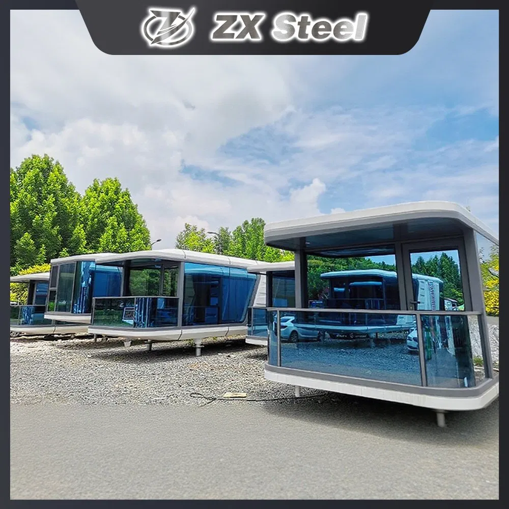 2026 Glamni G70 Lujo 1-Bed Casa Cápsula Espacial Móvil Prefabricada de Aluminio Modular de Lujo y Portátil para Hoteles