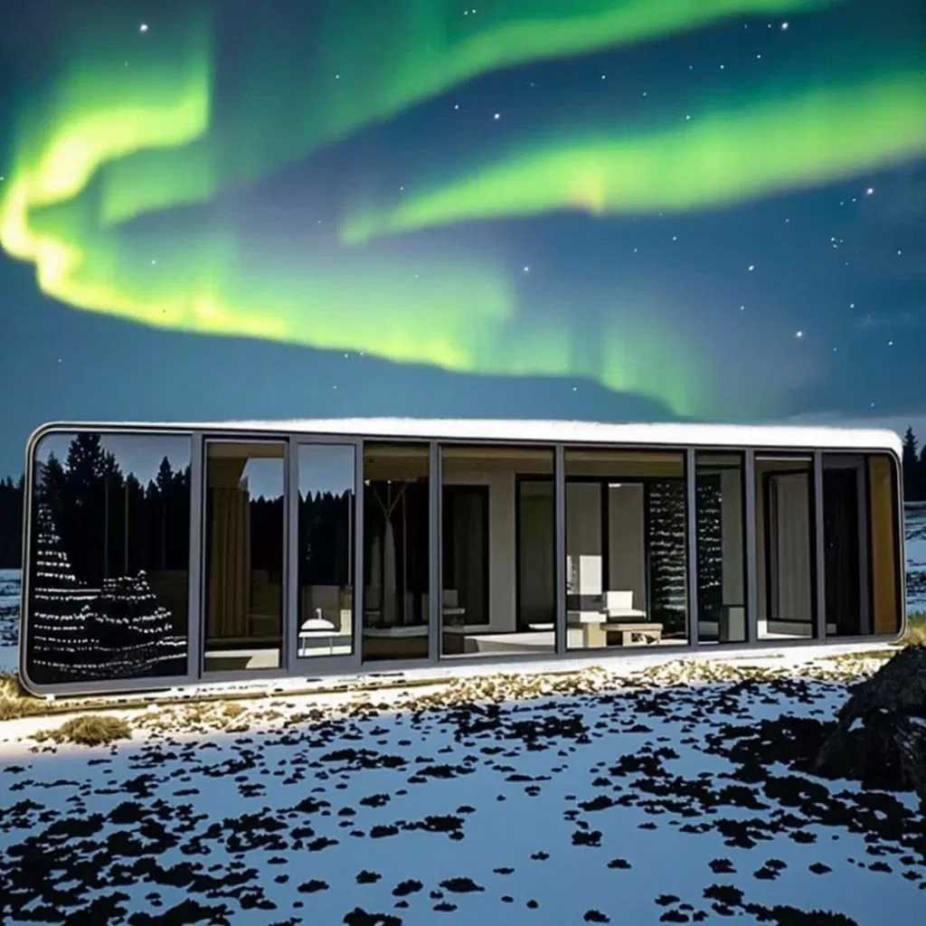 Casa Modular Apple Cabin Prefabricada Casa Pequeña Certificada CE Apple Cabin Resistente a Terremotos para Zonas Sísmicas Cabañas de Resort Turístico