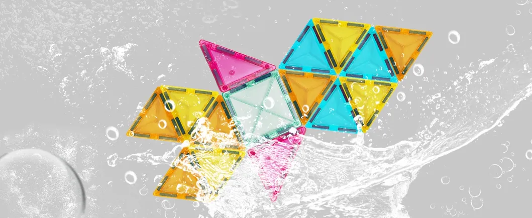 ألعاب بناء مغناطيسية تعليمية 3D بلاستيك بلاطات مغناطيسية للأطفال