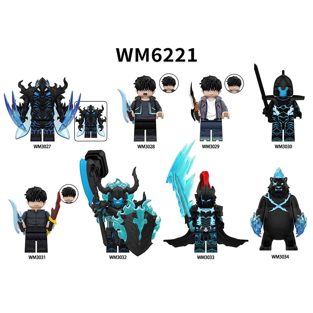 Wm6220 Wm6221 مستوى فردي بيرو تشا هاي-إن سونغ جين-وو إغريس ساحر توسك بيليون أنمي كوري مصغرة بلاستيكية تعليمية كتل بناء هدايا للأطفال