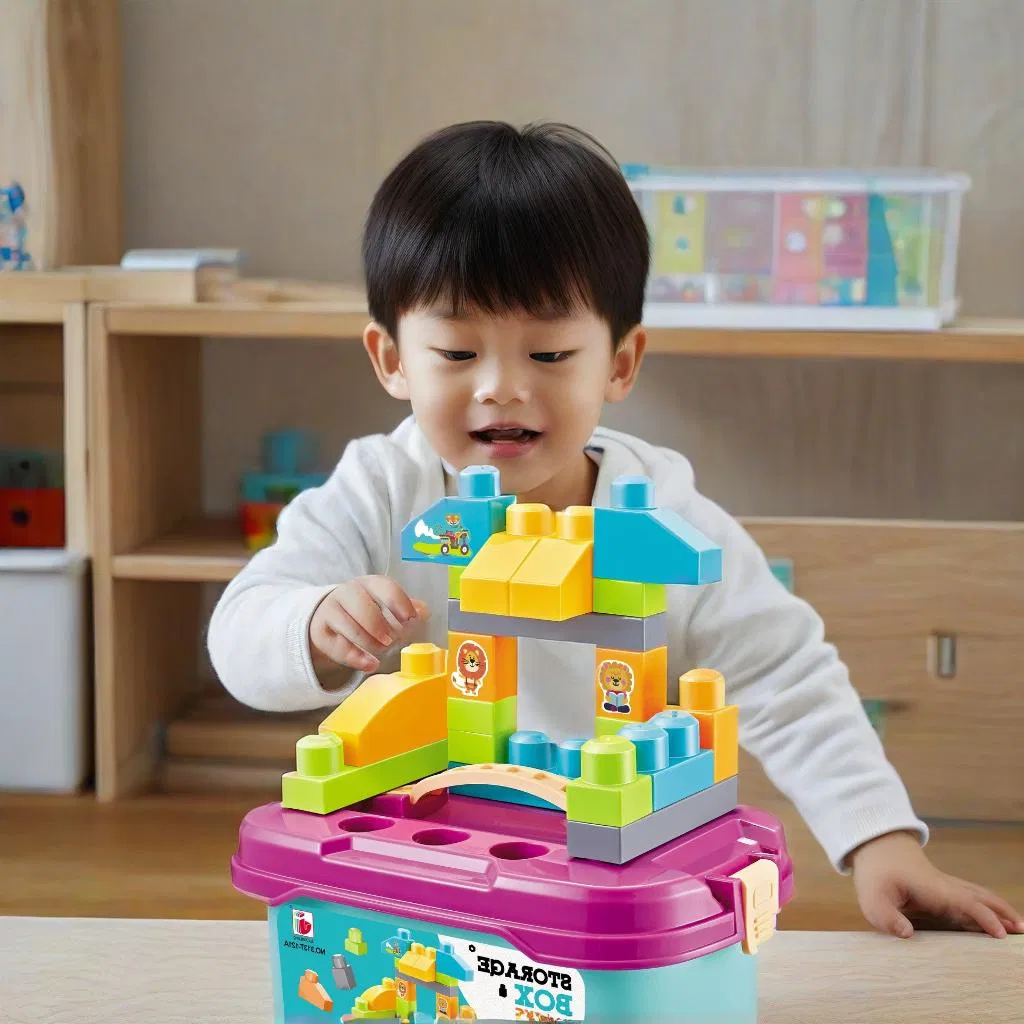 زينبو بيع ساخن أمازون أطفال ليغو مذهل DIY دلو تخزين تجميع 40PCS لعبة بلاستيكية كبيرة بالجملة لبناء الكتل للأطفال
