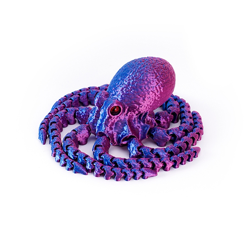 3D-Printed تماثيل أخطبوط تتلألأ في الظلام مصنوعة يدويًا بمواضيع حيوانات مجمدة ألعاب بلاستيكية للأطفال