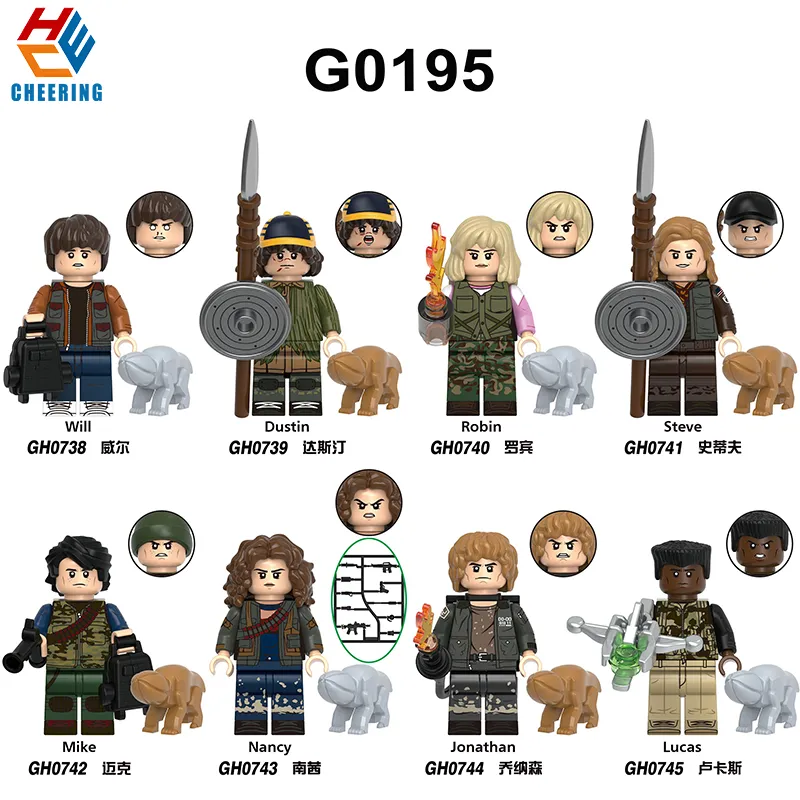 مجسمات بناء صغيرة لأشياء غريبة لعبة تعليمية بلاستيكية للأطفال بالجملة (G0195)