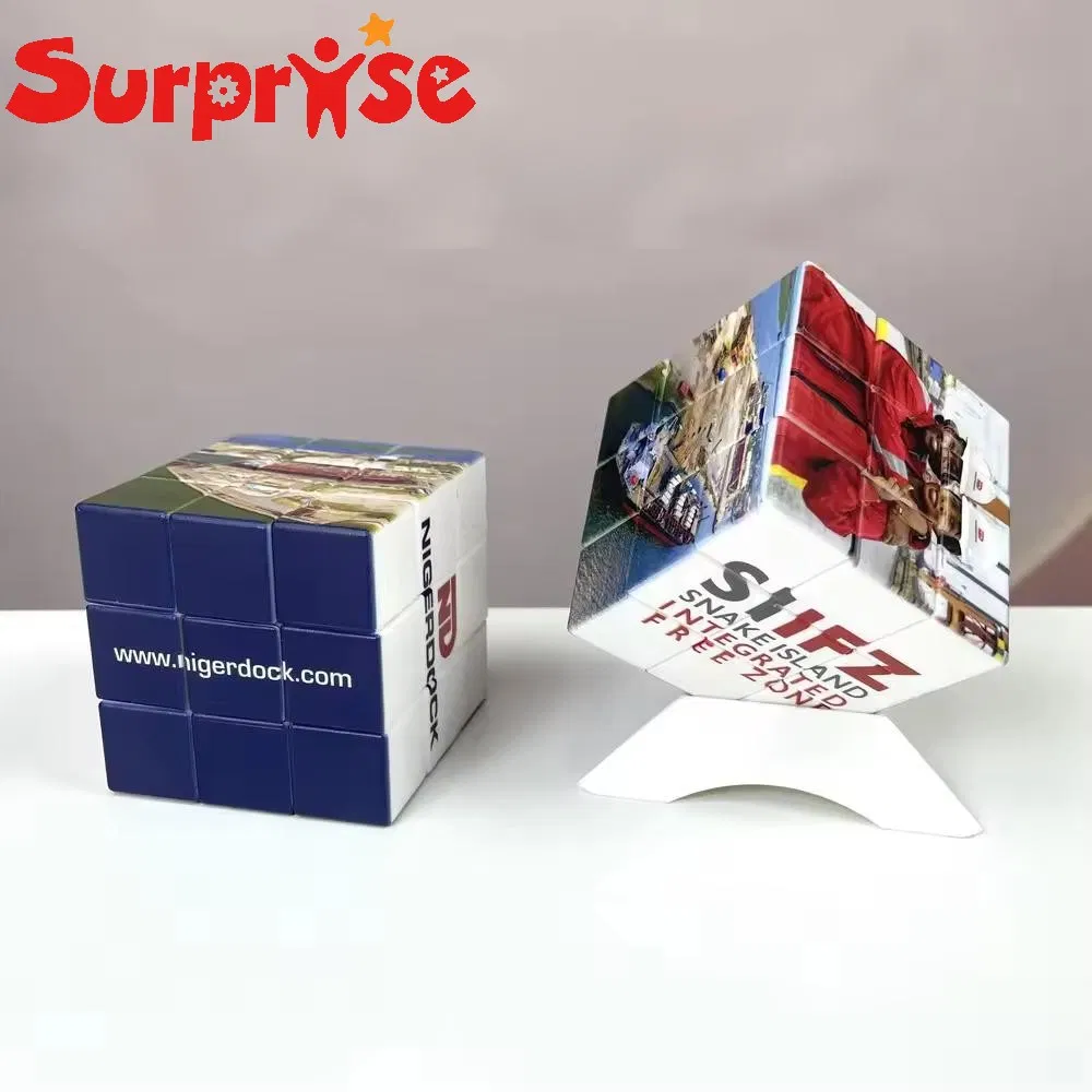 هدية ترويجية مصممة حسب الطلب 3X3X3 مكعب سحري صغير بحد أدنى للطلب 5.7cm لعبة أحجية إعلانية بشعار