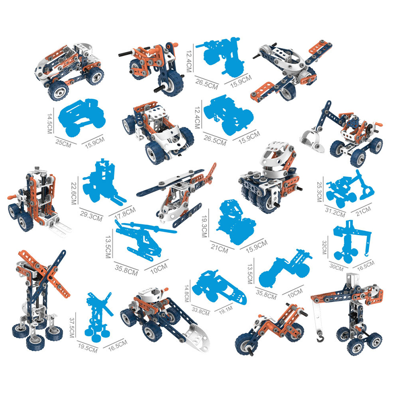 152PCS ألعاب بلاستيكية ذكية للبناء واللعب 12 في 1 كتل بناء STEM للأطفال