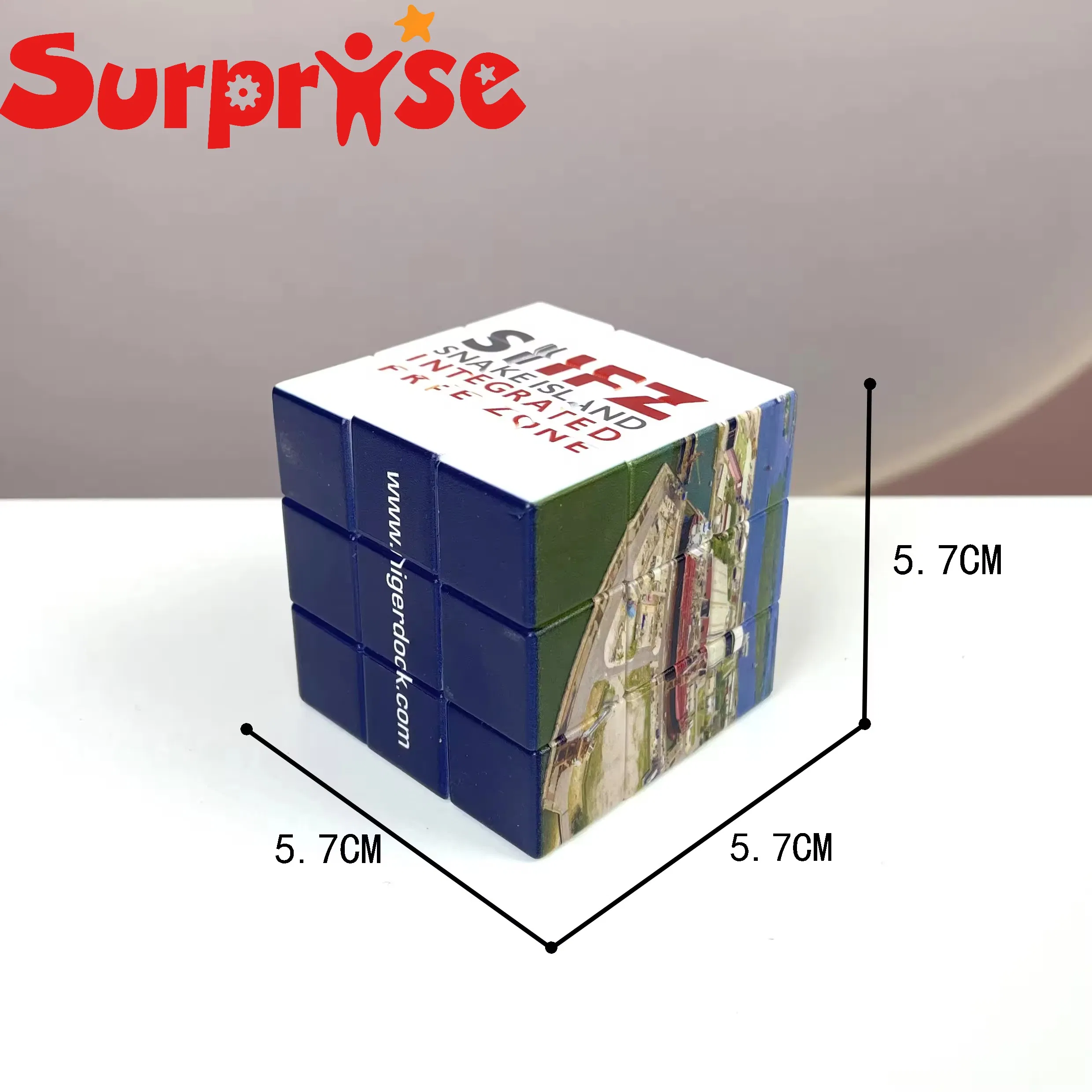 هدية ترويجية مصممة حسب الطلب 3X3X3 مكعب سحري صغير بحد أدنى للطلب 5.7cm لعبة أحجية إعلانية بشعار