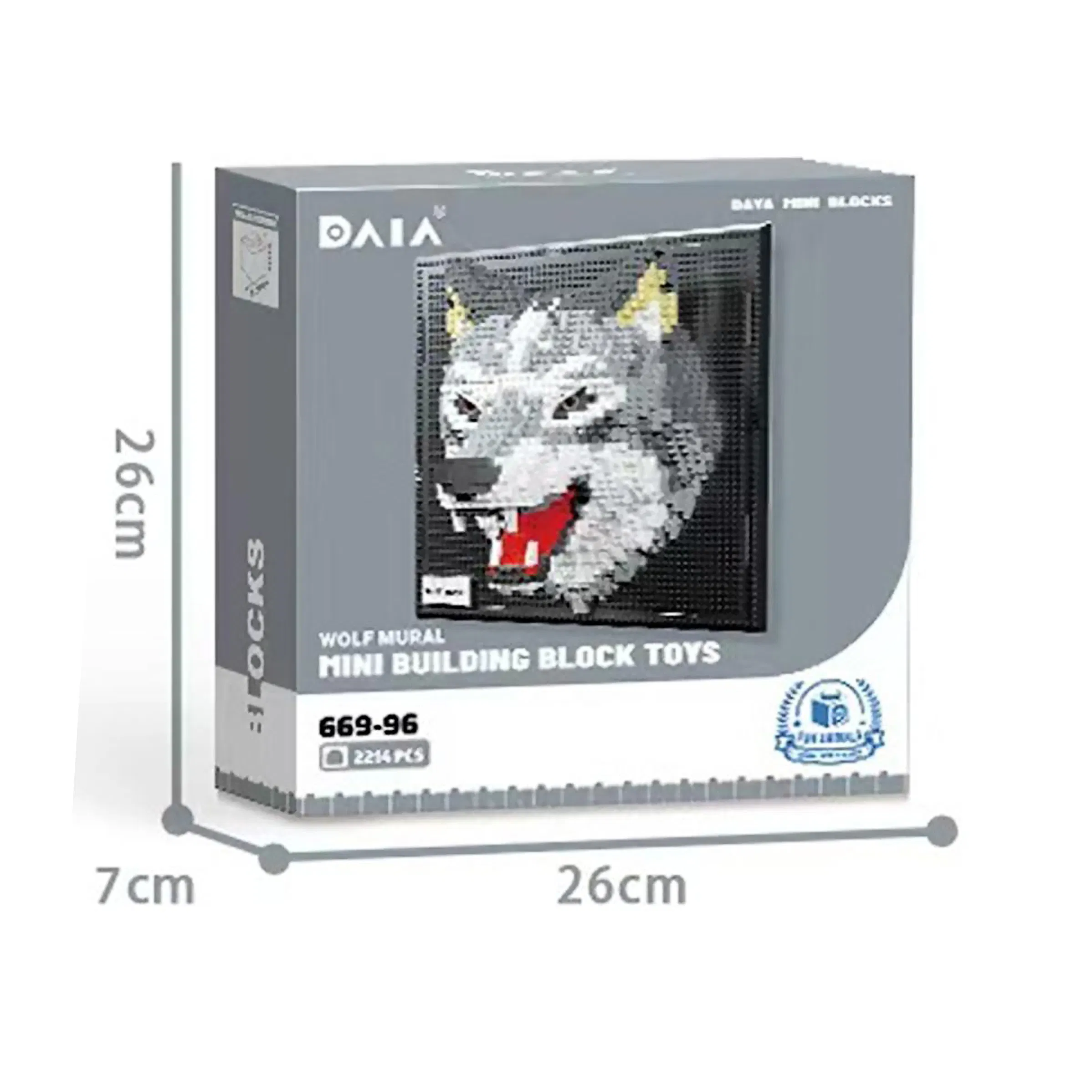 زينبو 3D زينة حائط على شكل حيوانات مصنوعة من كتل البناء منحوتة ثلاثية الأبعاد ألعاب تعليمية من البلاستيك للأطفال كتلة باندا