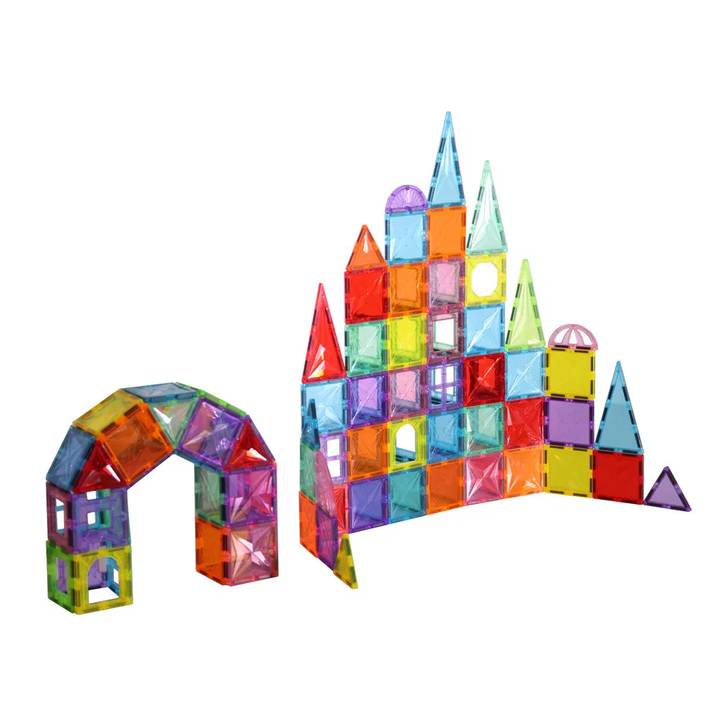 عصي خشبية مخصصة عدد 3D بلاط تعليمي بلاستيكي كتل بناء كتل مغناطيسية