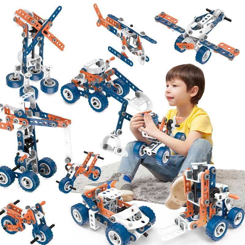 152PCS ألعاب بلاستيكية ذكية للبناء واللعب 12 في 1 كتل بناء STEM للأطفال