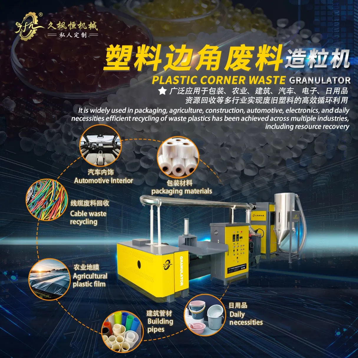 Eco-Friendly Biodegradable Plastic Granulator for Sustainable PLA/Pbat Pellets