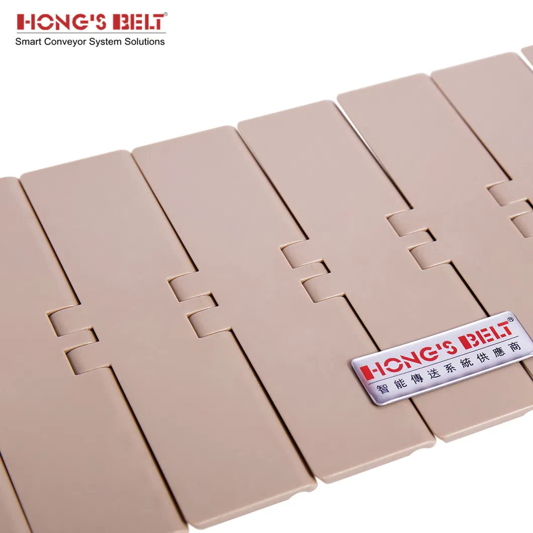 Hongsbelt 820-K600 Plastic Chain Conveyor Belt Slat Top Side Flexing