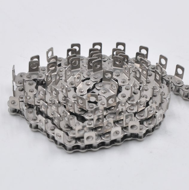 ISO European Standard Customized Short Pitch Industrial Flat Stainless Steel Chain