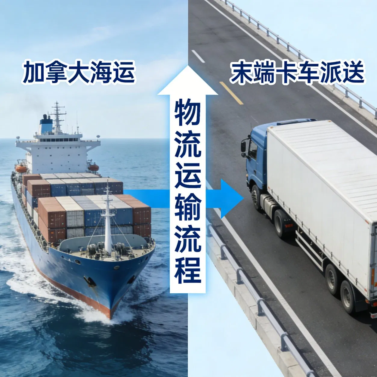 Canadian Sea Transportation, End-Point Truck Delivery, International Freight Forwarding Agency