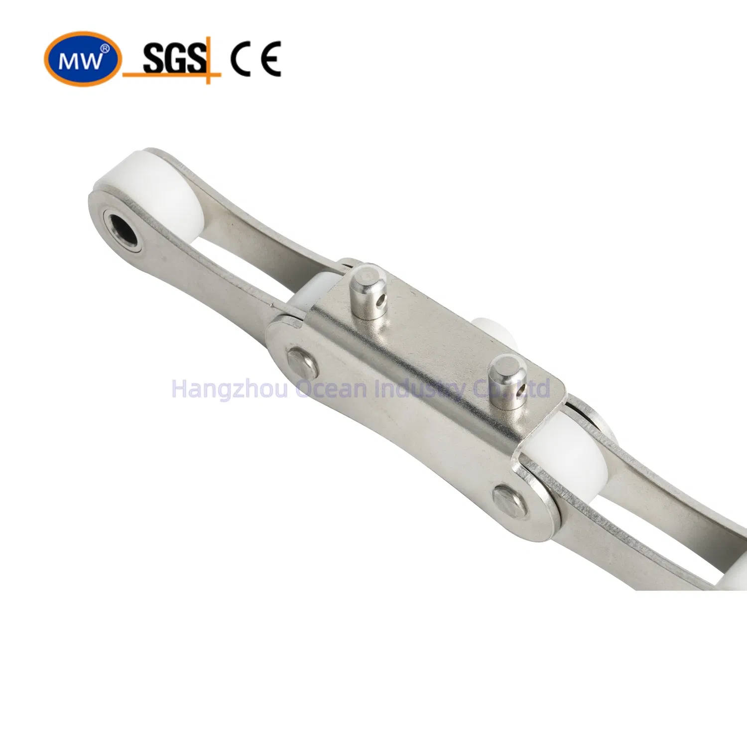 Professional Standard Plate Lifting Stainless Steel Chain Cold Drink Extended Pin Hollow Pin Cone Conveyor Chain with Nylon Roller for Ice Cream