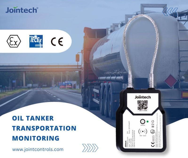 Jointech IEC Atex Safety Certificated Intelligent Oil Tanker Truck Real Time GPS Tracking Hatches Valves Control Electronic Seal Lock
