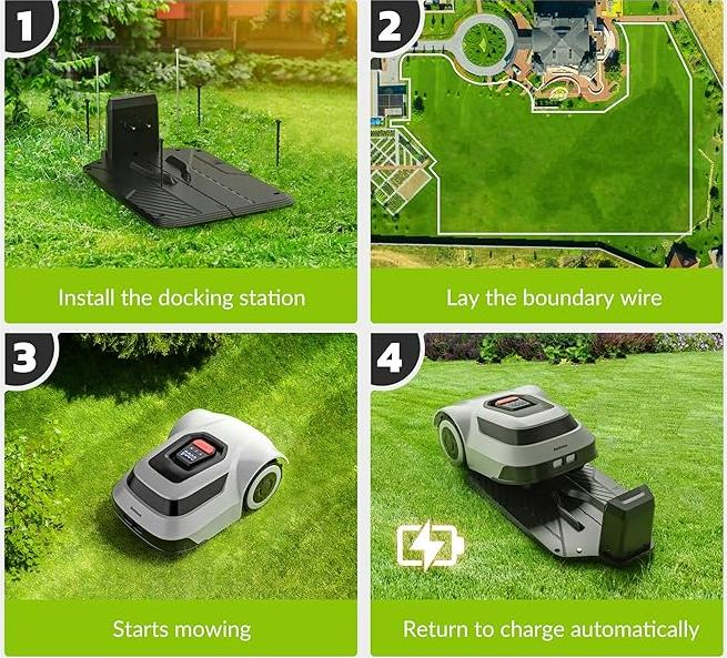 Remote Control RC Automatic Smart Garden Battery Robot Electric Lawn Mower