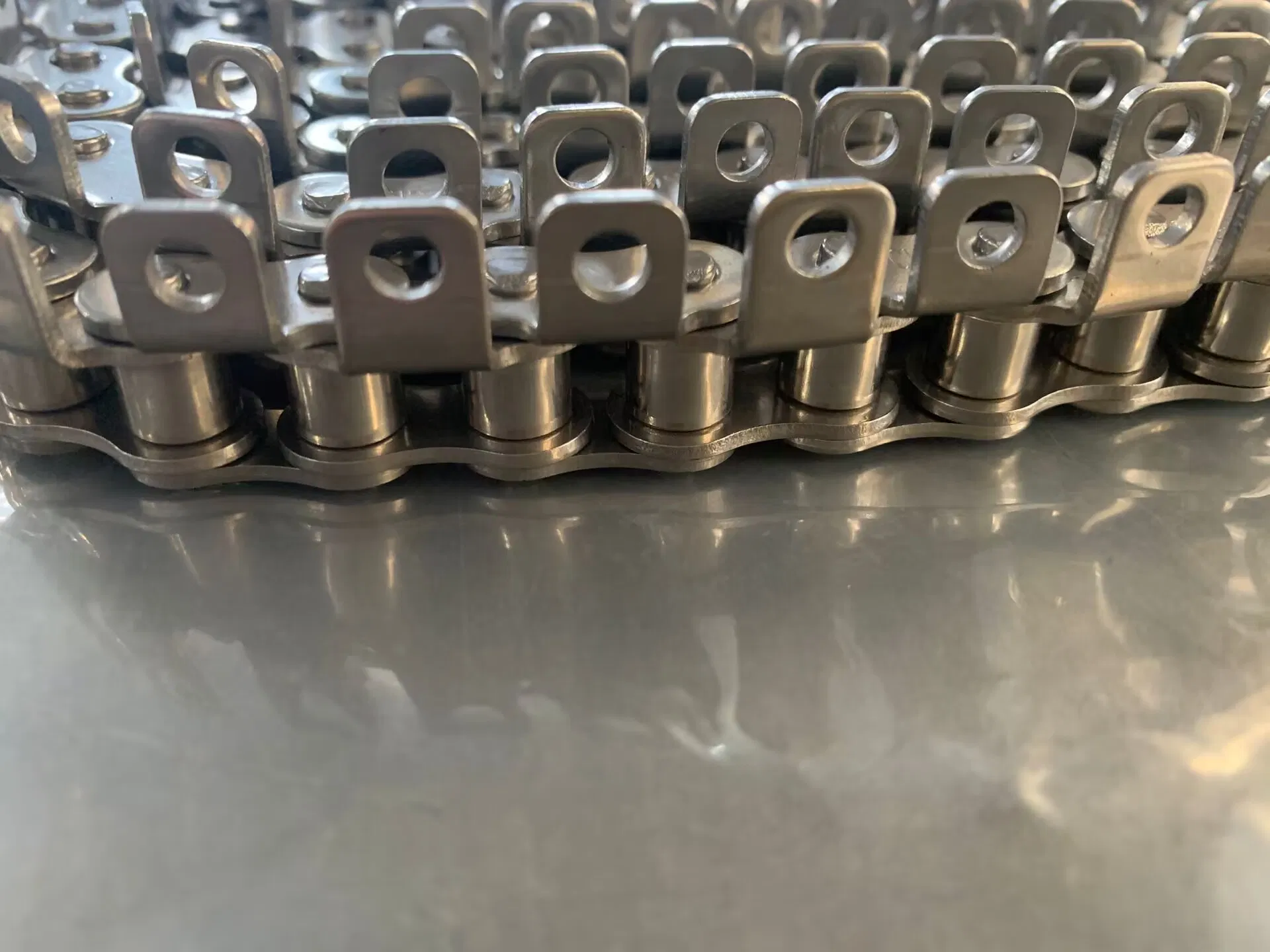 ISO European Standard Customized Short Pitch Industrial Flat Stainless Steel Chain