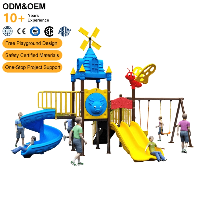 Commercial Kids Park Outdoor Playground Slide Children Kindergarten Swing Play Ground Residential Equipment
