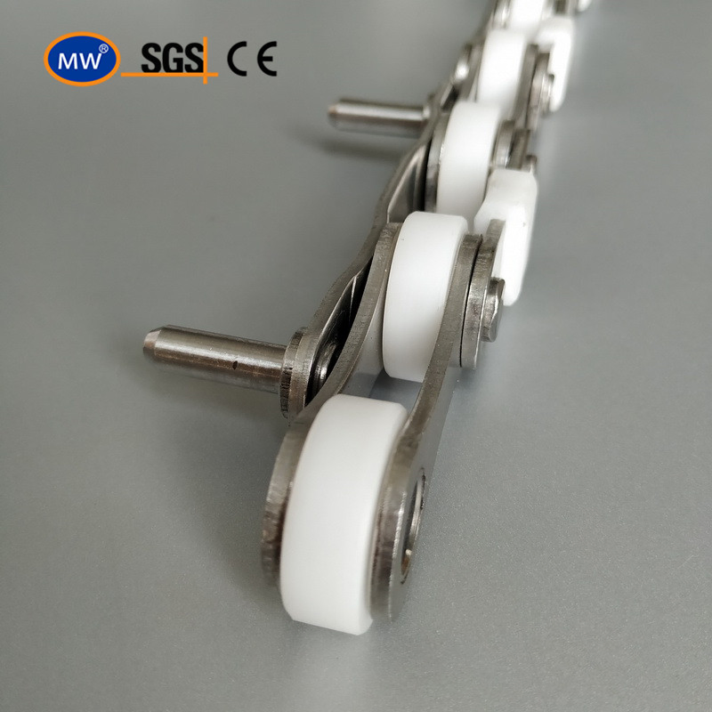 Heavy Duty Ice Cream C2082h C216al Extended Pin Ice Cream Conveyor Roller Chain Stainless Steel with Nylon Roller for Cold Dessert Packaging Machines