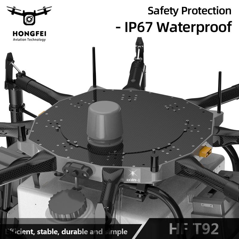 92L Rtk Agriculture Dron Hf T92 Professional Multi-Functional Agricultural Sprayers Drone for Farmers Use Crop Dusting Pesticide Spraying Liquid Fertilizer