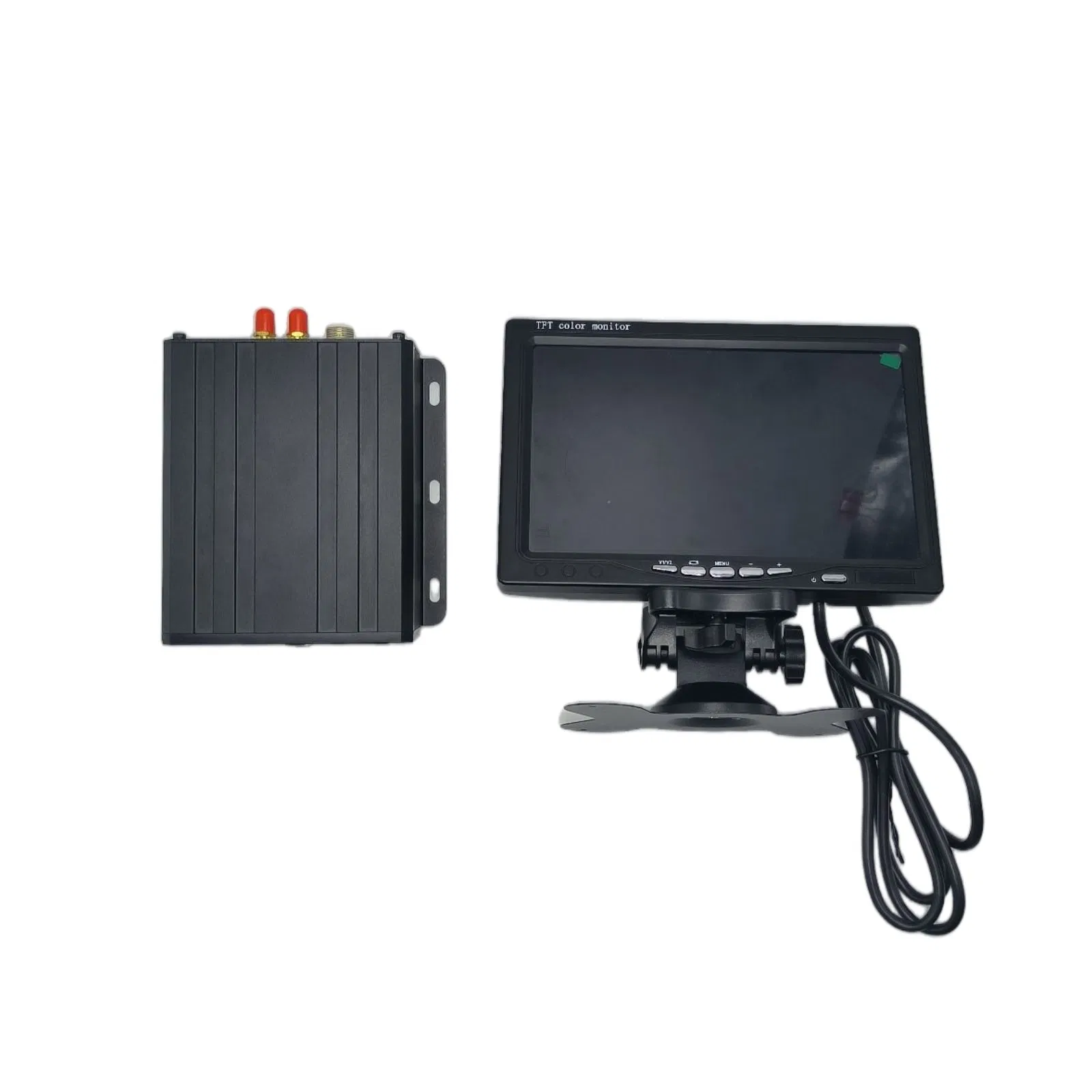 an All-in-One 4-Channel 1080P Mobile DVR Integrates Real-Time Surveillance GPS Tracking and Fuel Monitoring for Logistics Fleets.