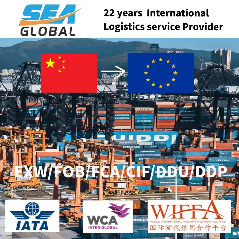 DDU LCL Freight Forwarder Logistics to Portugal Spain France