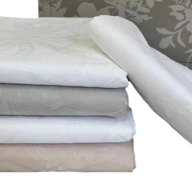 Eco Sustainable Egyptian Cotton Organic Satin Jacquard Textile Fabric for Bedsheet Pillowcase