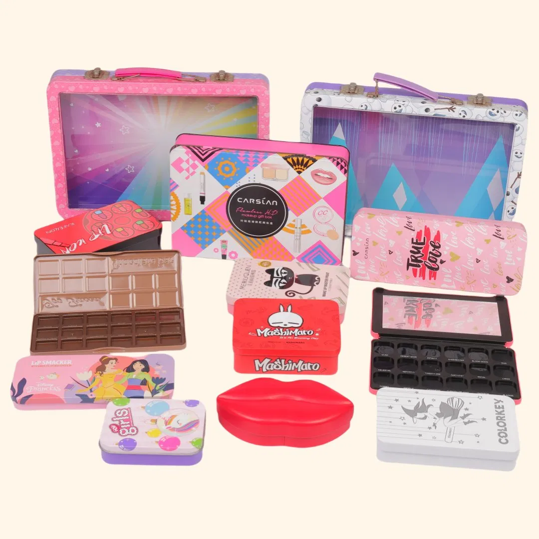 Recyclable Empty Tin Box Tin Box Food Grade Metal Tin Box Packaging with Lock for Sustainable Cosmetic Packaging with Window