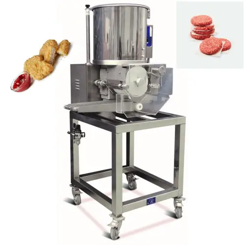 CE Certification Automatic Chicken Meat Nugget Making Machinery Veggie Burgers Machine Manufacturers, Supplier